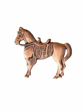 1950s Mid-Century Vintage Copper Western Horse Brooch